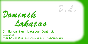 dominik lakatos business card